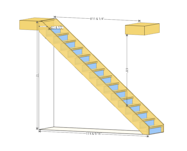 How To Calculate Closed Stringers For Straight Stairs Using The RedX Stairs App