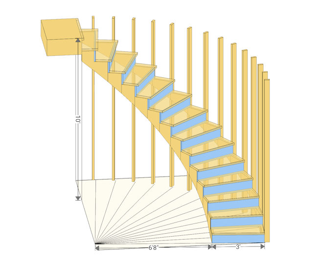 Building a Spiral Staircase with the RedX Stairs App