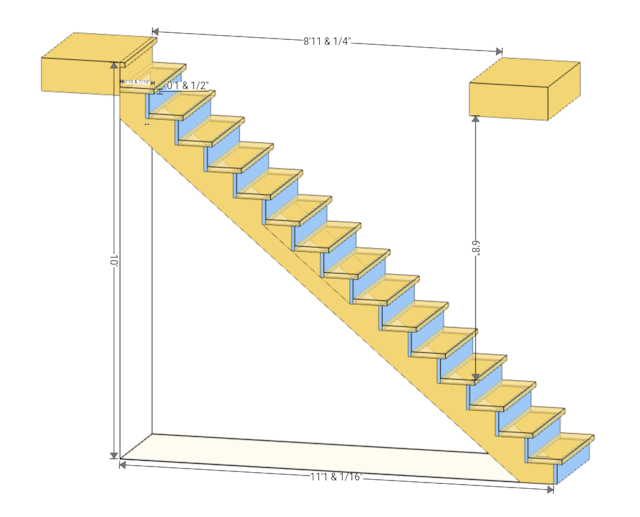 How To Build Straight Stairs and Calculate Stringers