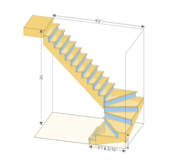 Building a U-Shaped Winder Staircase with RedX Stairs