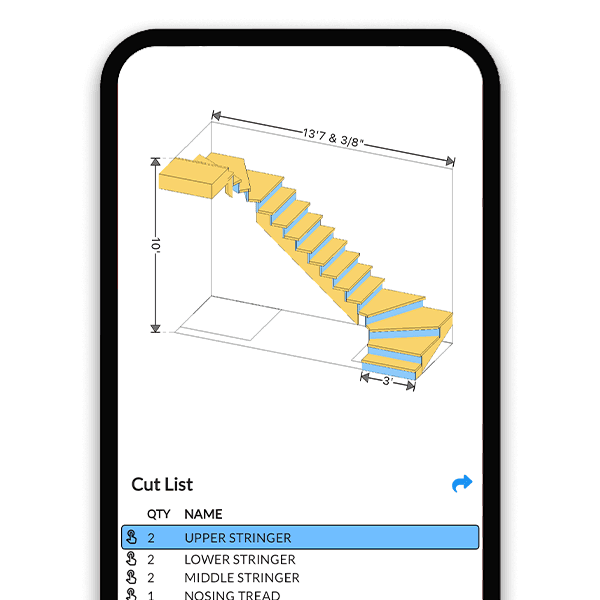 C-Shaped Winder Stairs Builder Interactive 3D Model