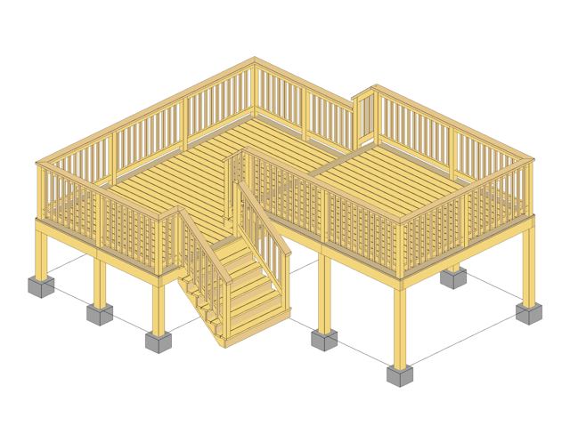 redx decks blog deck blueprint cover image deck with multiple levels and stairs