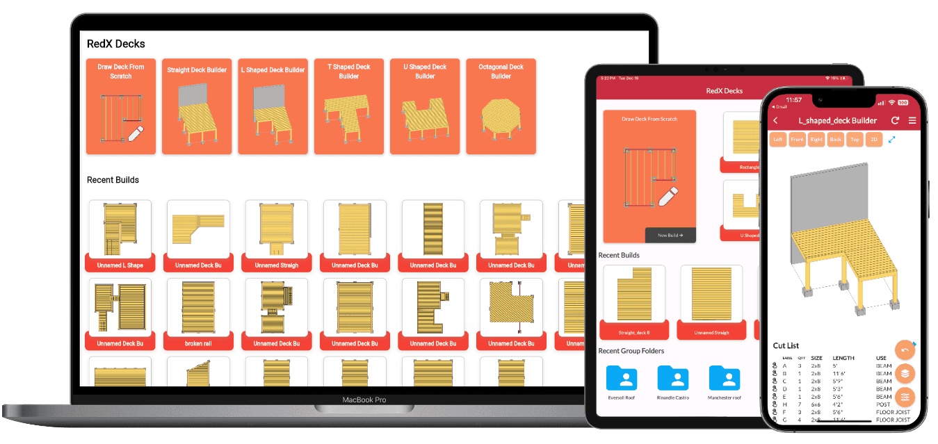 RedX Decks App Interface