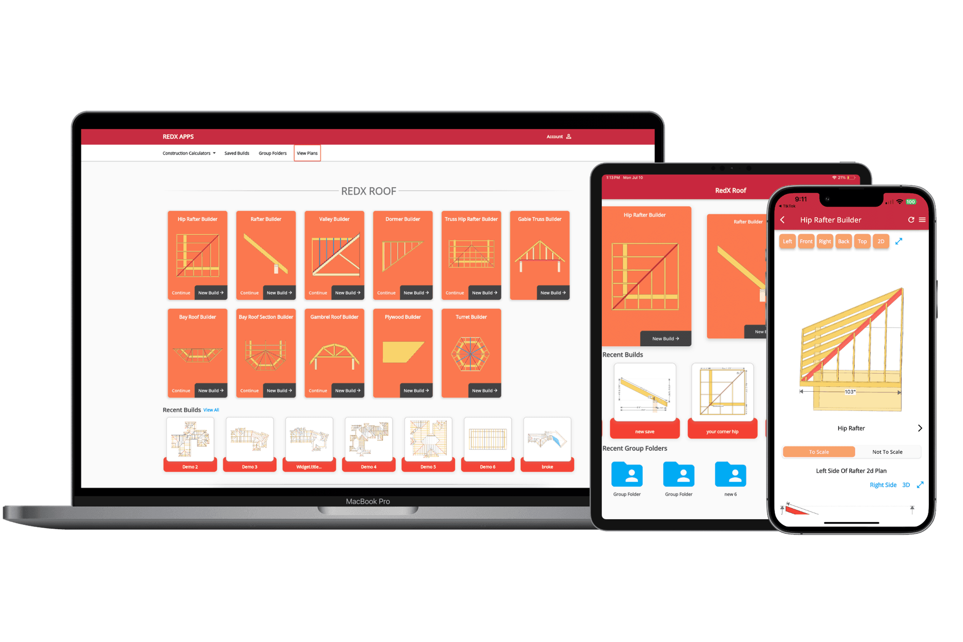 RedX Roof App Interface