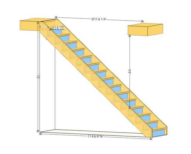 How To Calculate Closed Stringers For Straight Stairs Using The RedX Stairs App