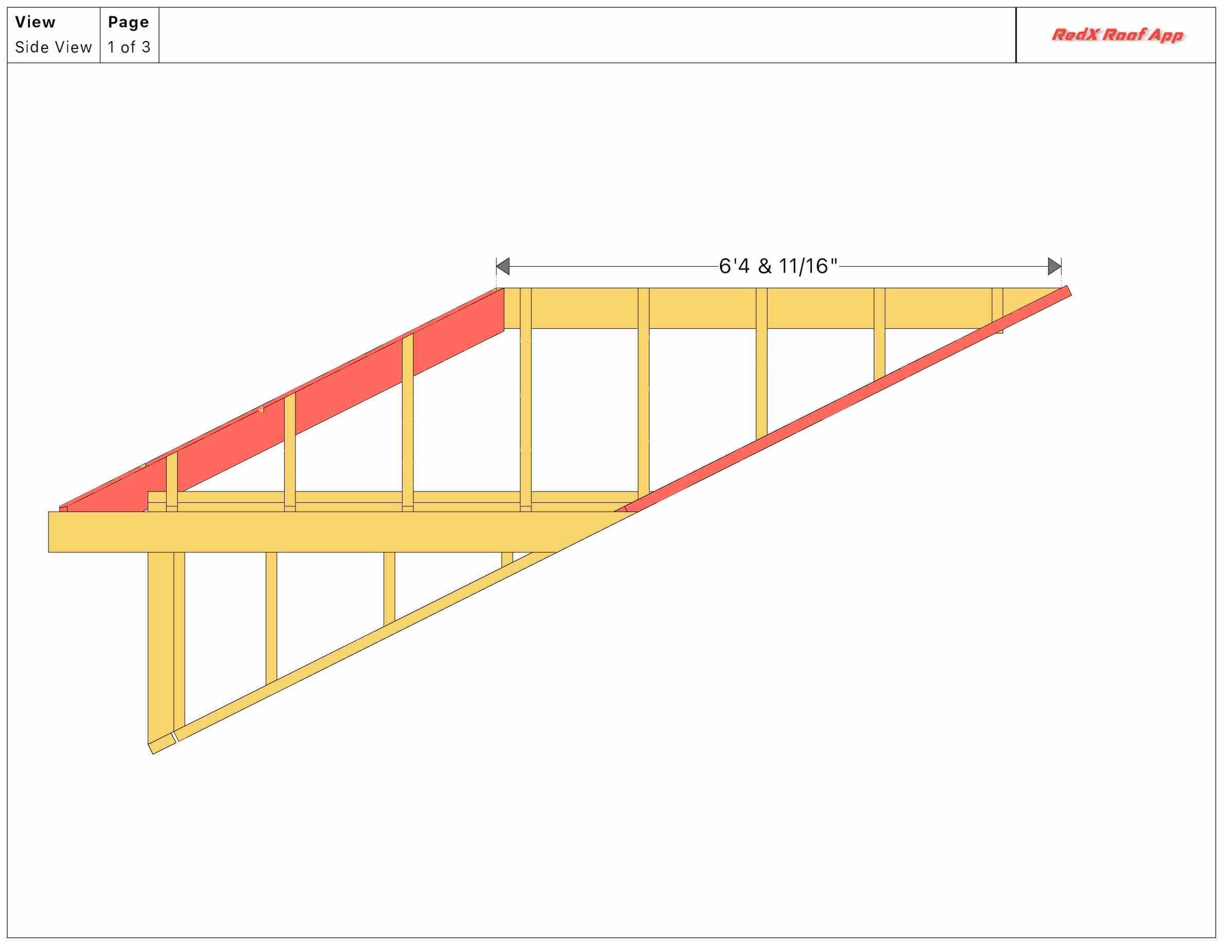 create a dormer blueprint plan using the redx roof app