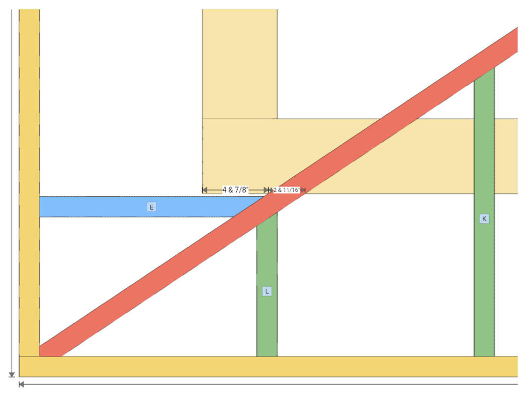 irregular Hip rafter offset from corner of the wall calculation