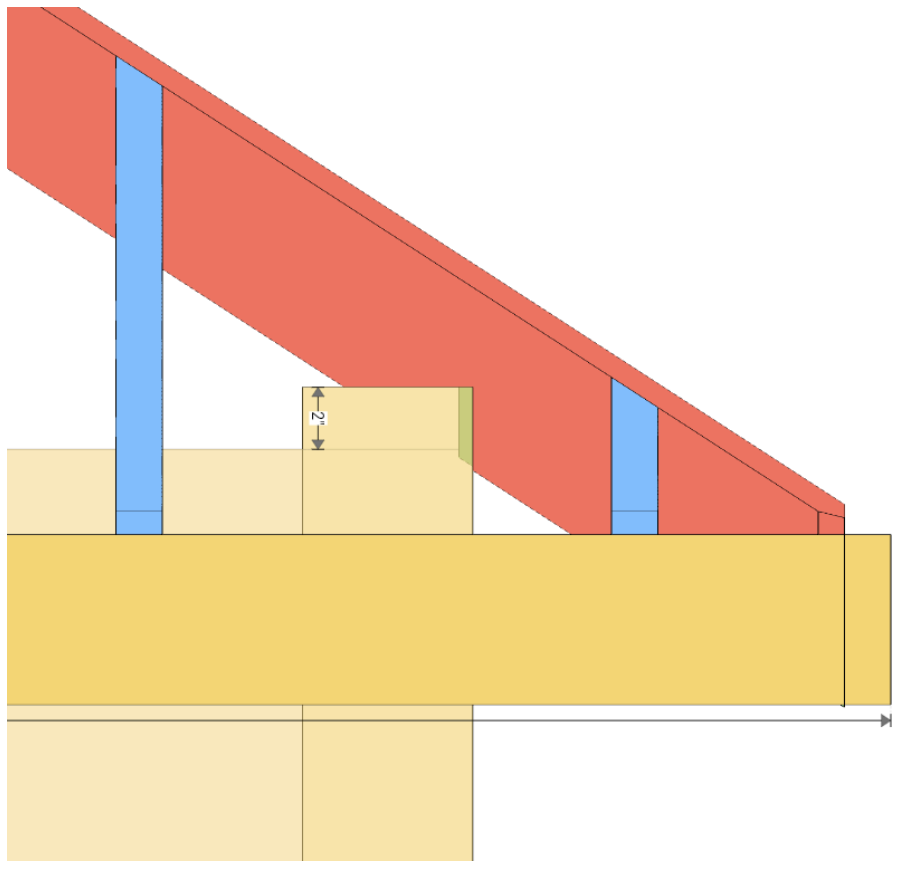 irregular Hip rafter bluepwall height divverence calculation redx roof app