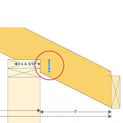 what is the plumb cut on a roof rafter