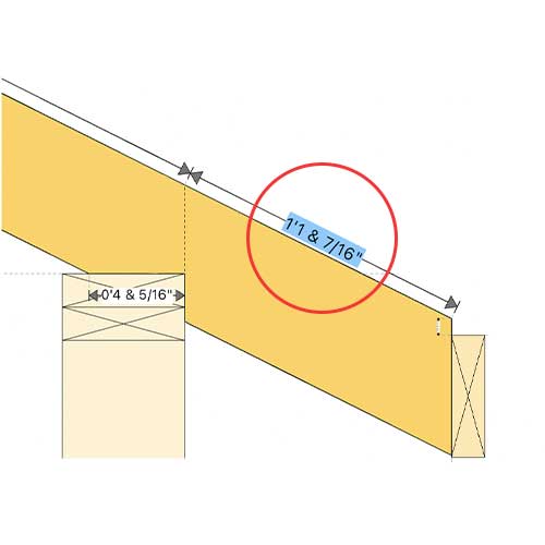 what is the tail length on a roof rafter