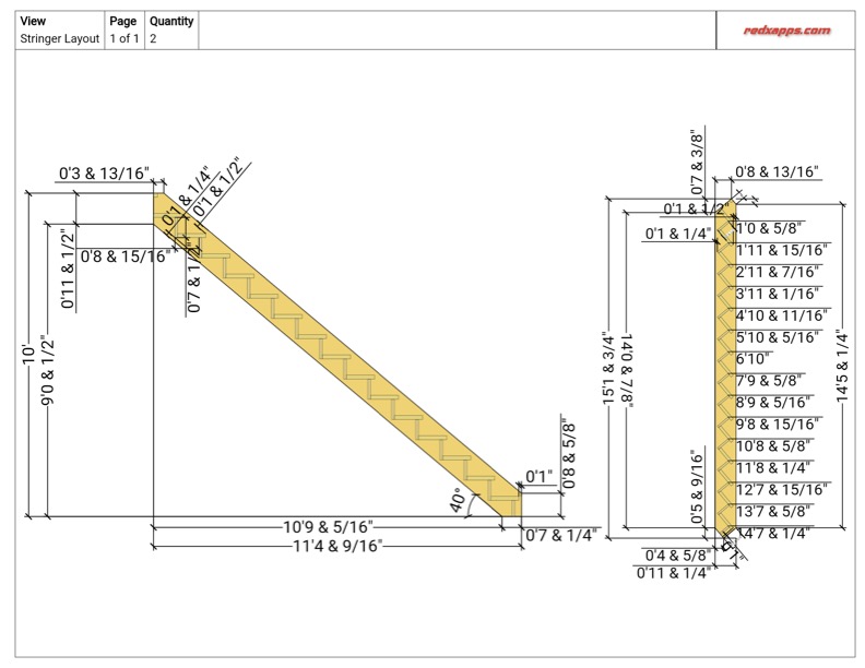 Closed stringer Blueprintlayout Example