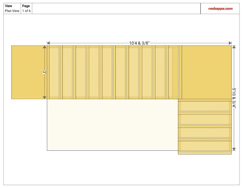 L shaped stair top down blueprint redx stairs