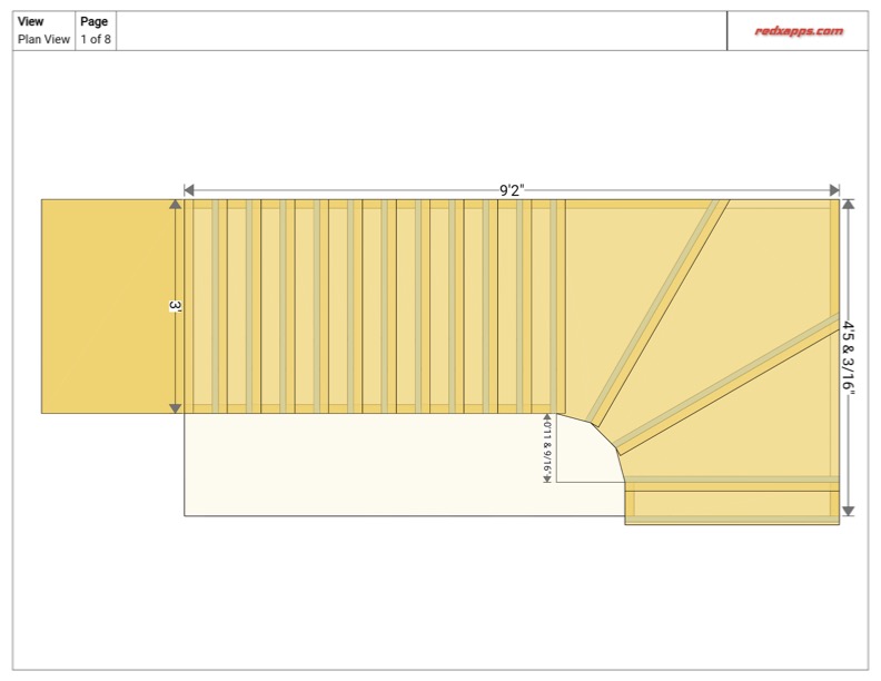 l shaped winder blueprint  top down