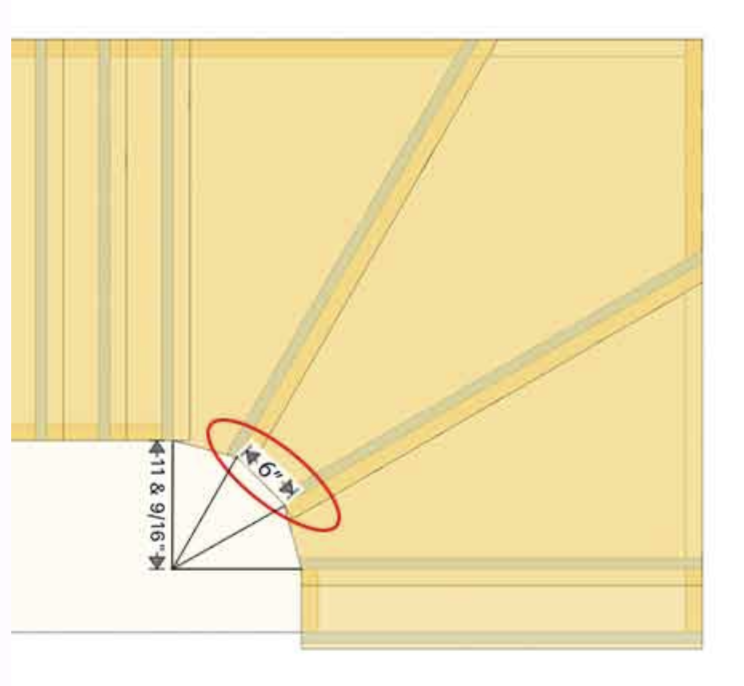 Winder Tread Width at winder corern redx stairs