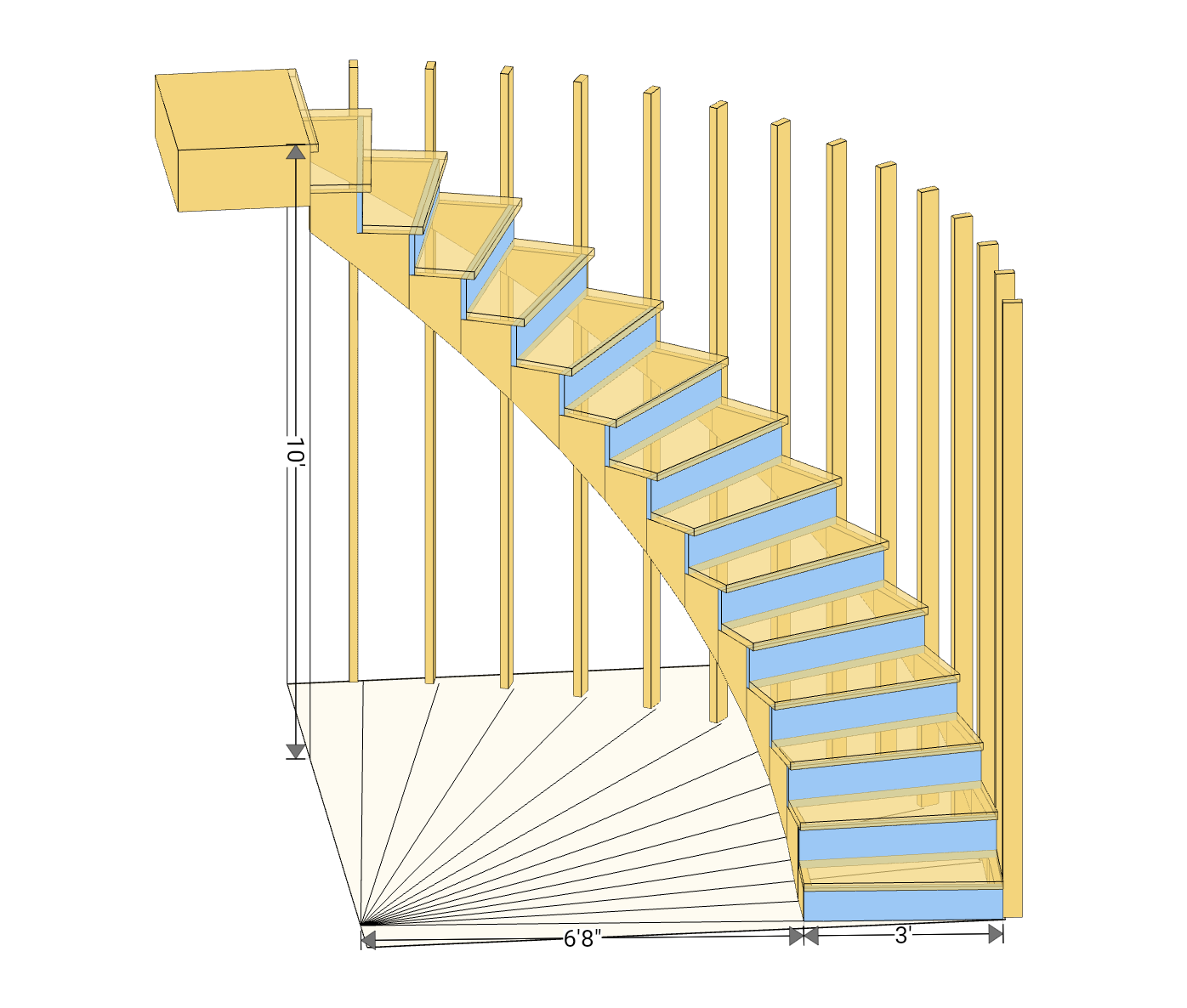 Spiral Stairs app builder 3d software