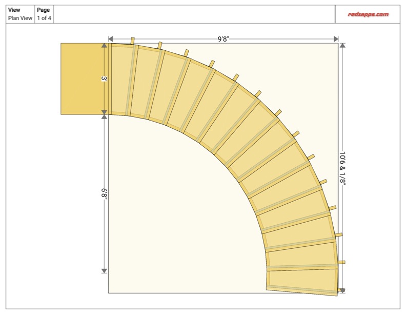 spiral stair Blueprint top down