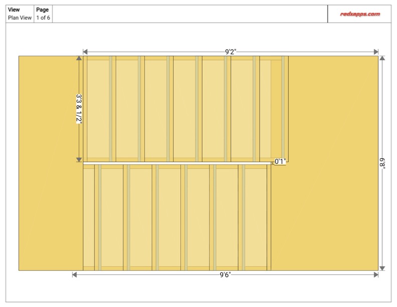 stair with landing u shaped top down blueprint app