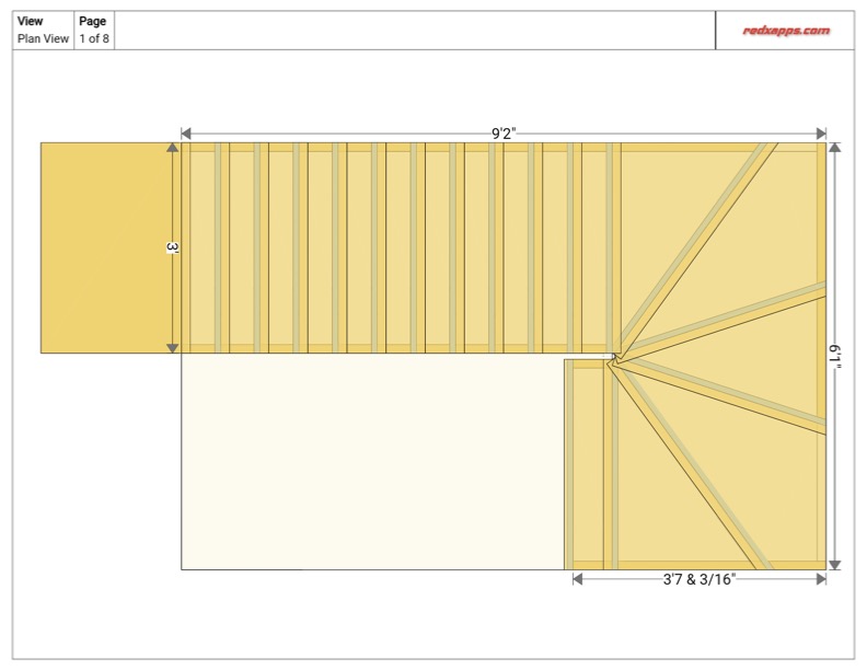 U-shaped winder blueprint top-down