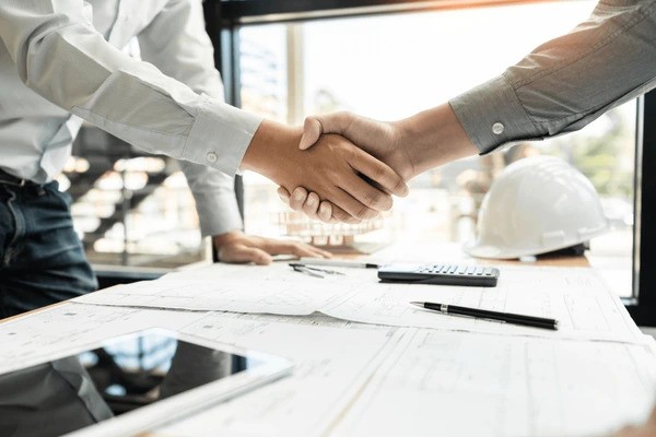 Affiliate partnership handshake